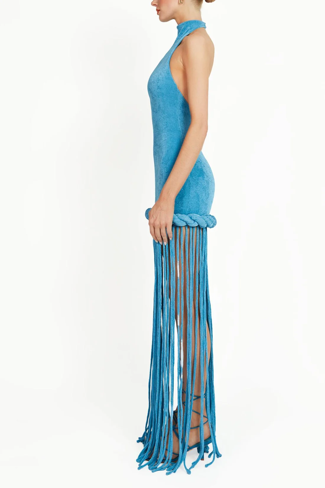 Pretty blue fringed dress