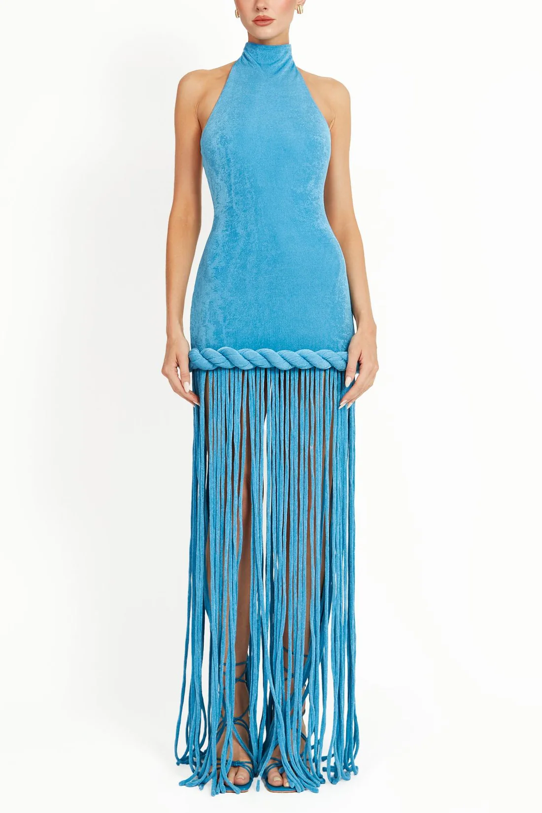 Pretty blue fringed dress