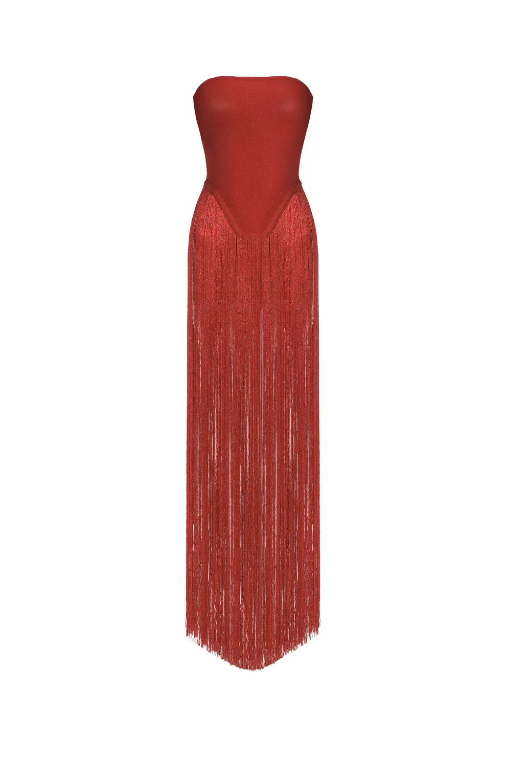 Strapless Fringe Dress