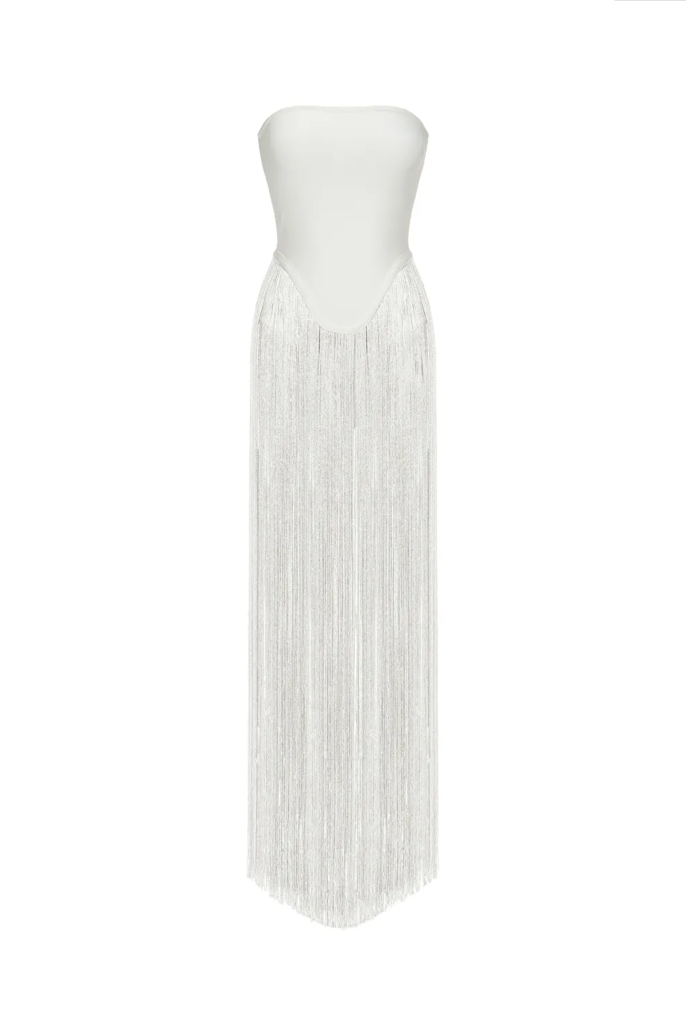 Strapless Fringe Dress