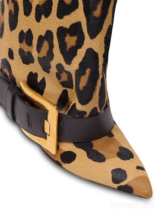 Heeled Knee High Leather Boots
