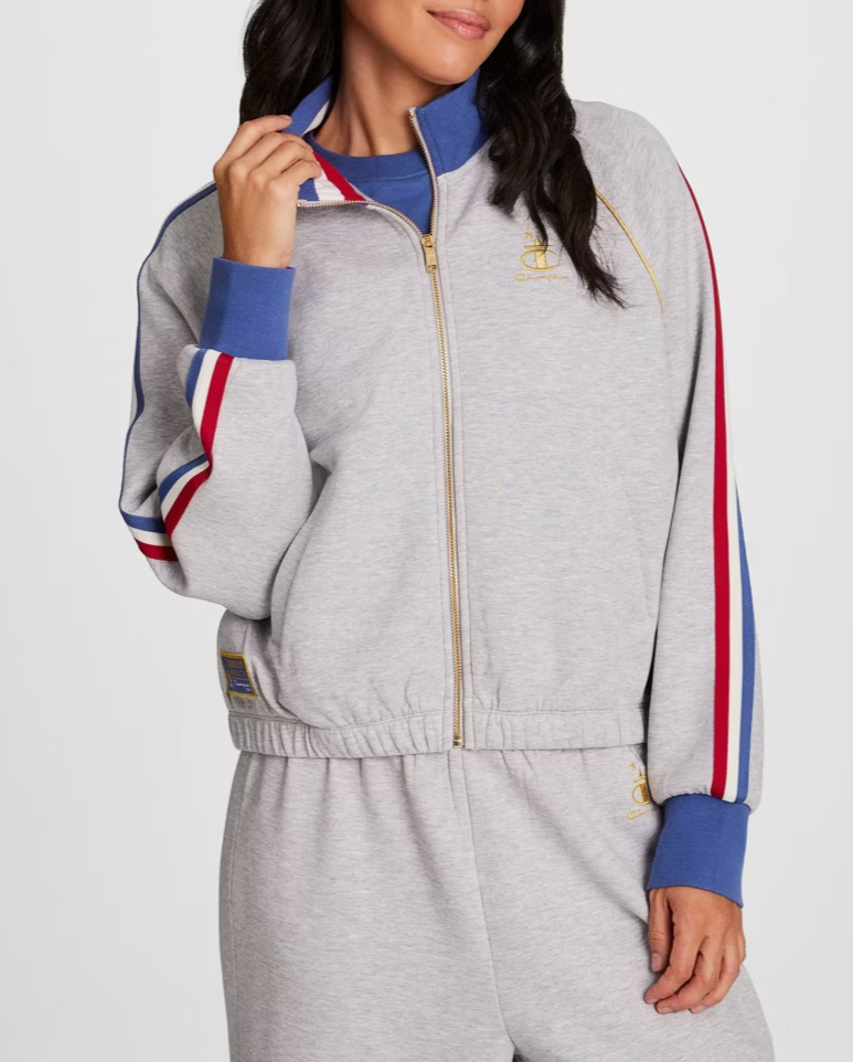 USA Full-Zip Button-Up Sweatshirt Set