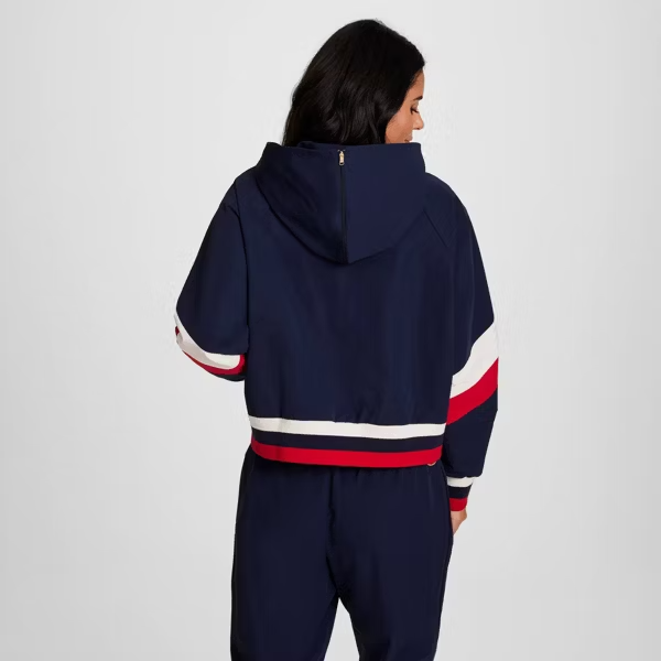 USA Full-Zip Button-Up Sweatshirt Set