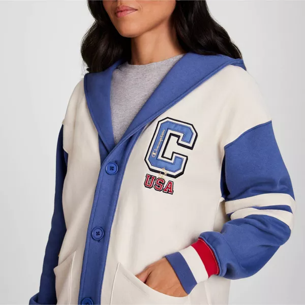 USA Full-Zip Button-Up Sweatshirt Set