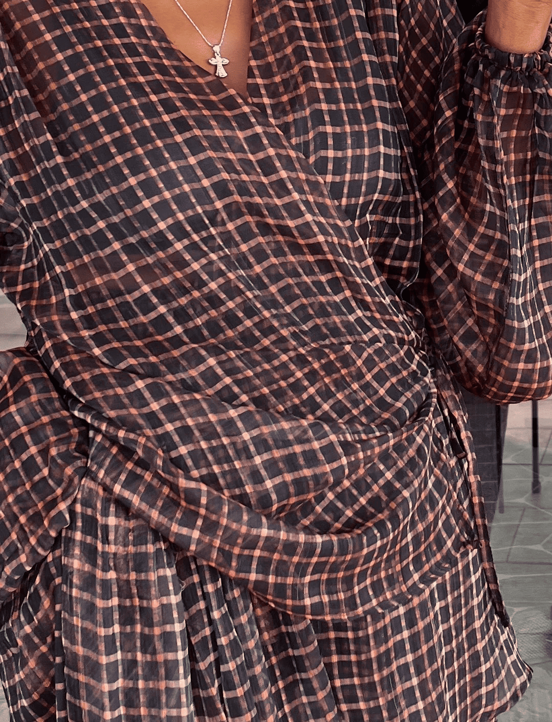Checkered Chiffon Set
