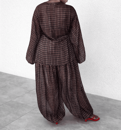 Checkered Chiffon Set