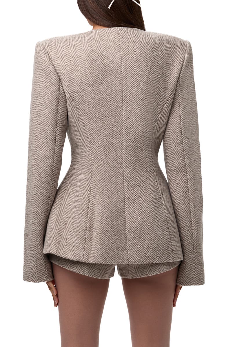 Herringbone Wool Blazer