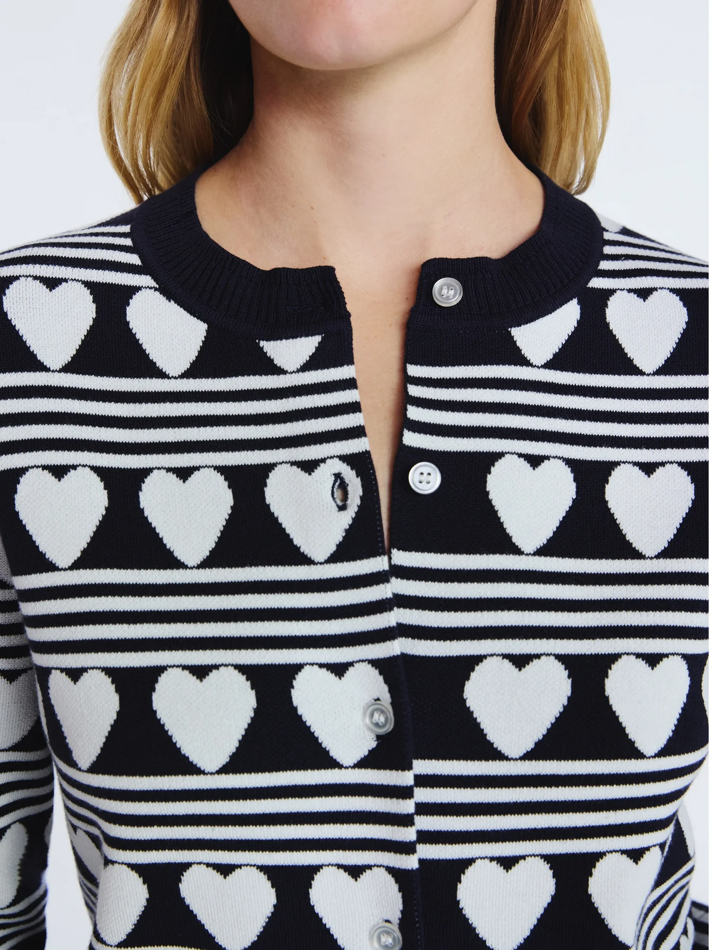 Heart-Pattern Knit Cardigan + Red  Strappy Maxi Dress
