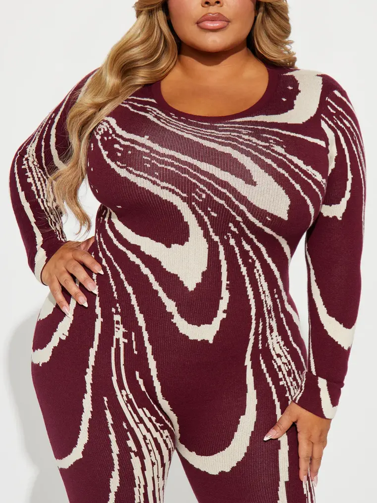 Color-Printed Knit Jumpsuit