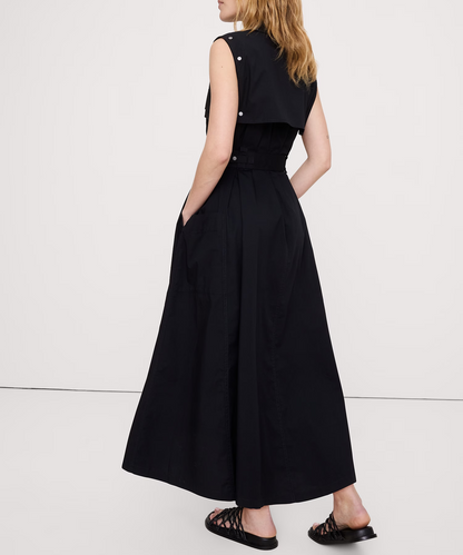 Stretch Cotton Multifunctional Trench Dress