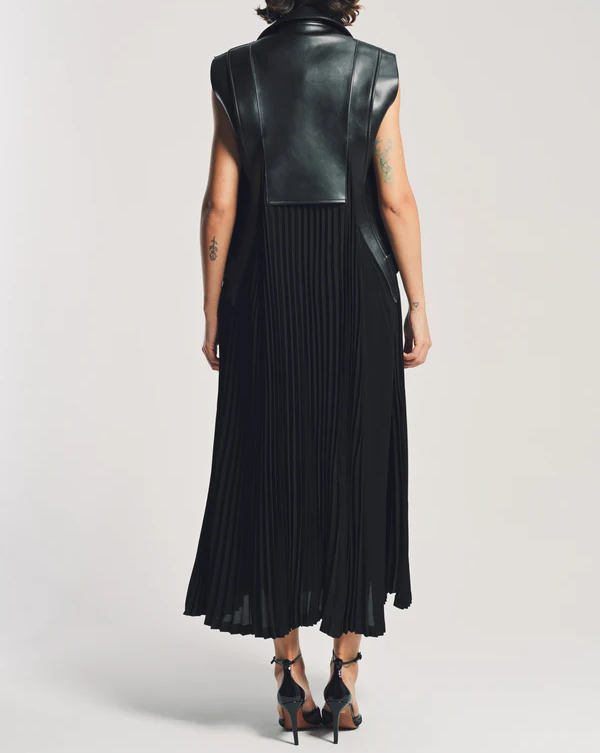 Faux Leather Maxi Dress
