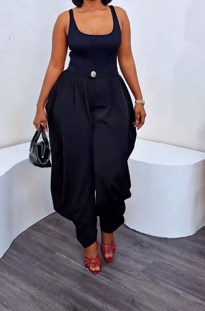 Pleated balloon pants