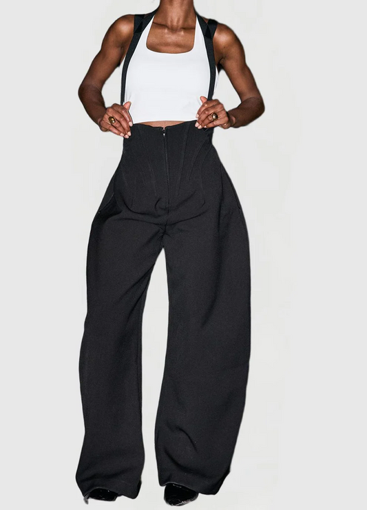 Denim Corset Overalls