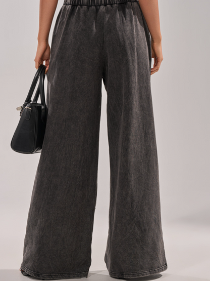 Vintage-Washed Set  with Paperclip Details