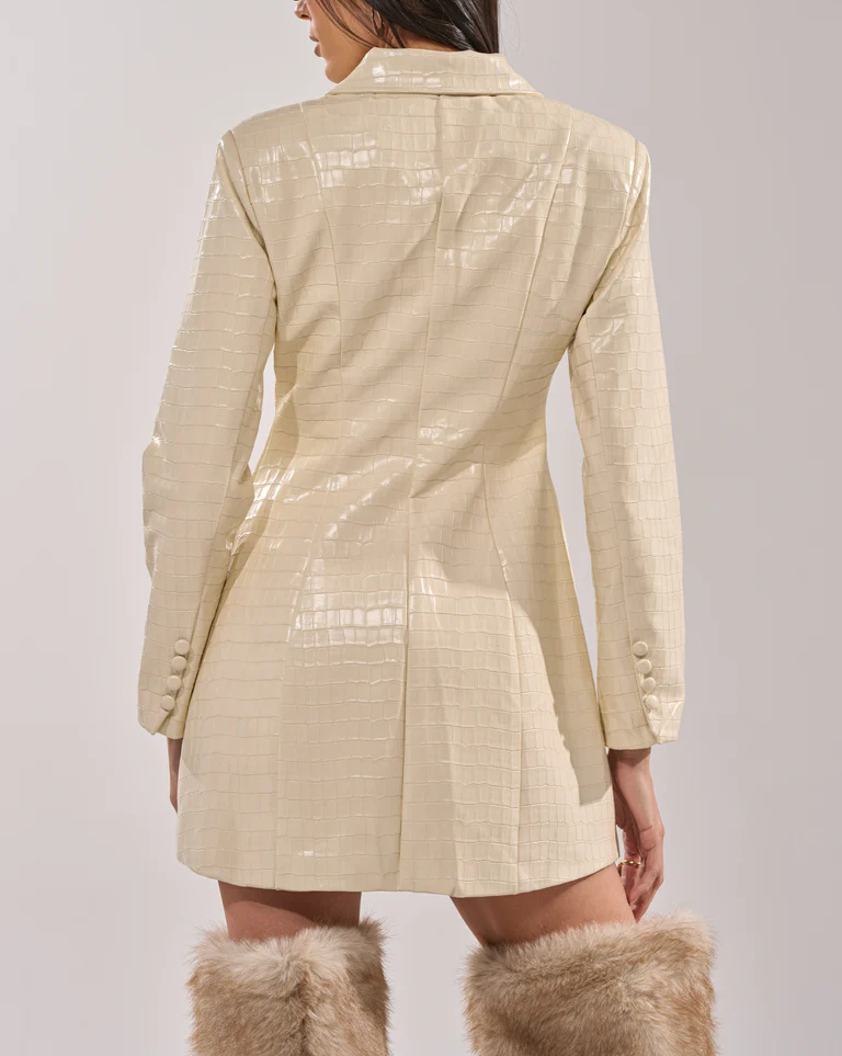 Textured PU Mini Dress