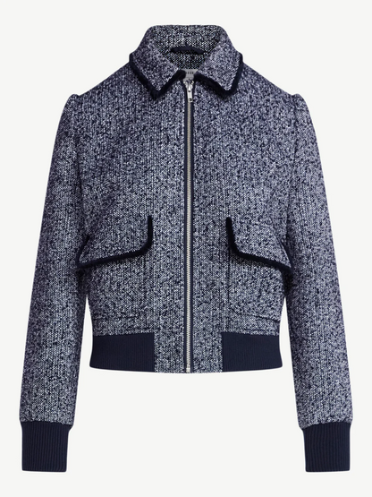 Women's Tweed Bomber Jacket