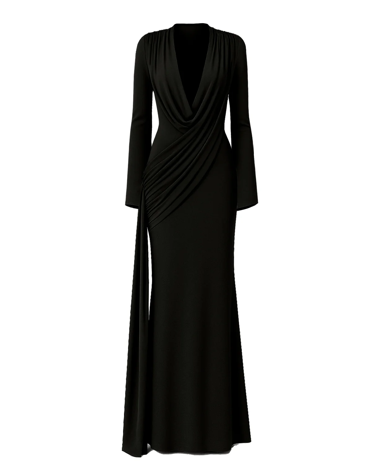 Elegant Pleated Long Dress