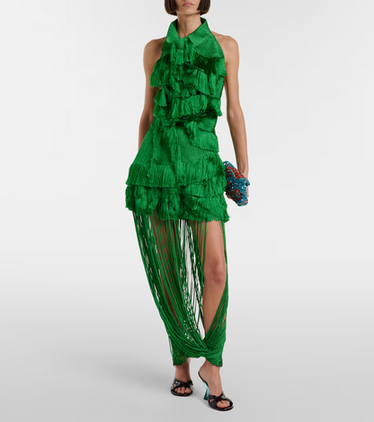 Draped fringed Dress