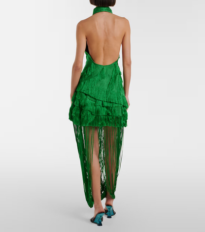 Draped fringed Dress