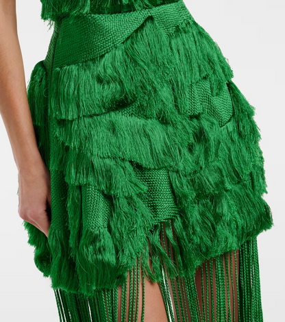 Draped fringed Dress