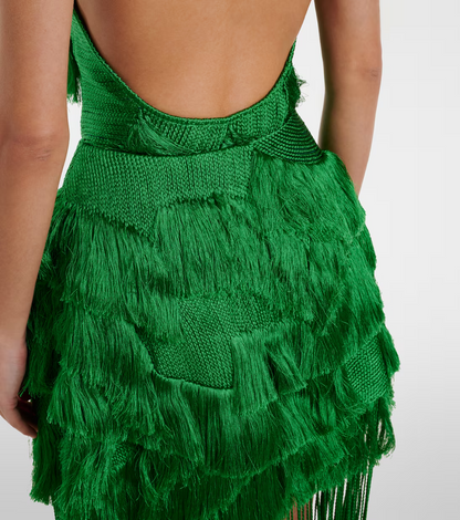 Draped fringed Dress