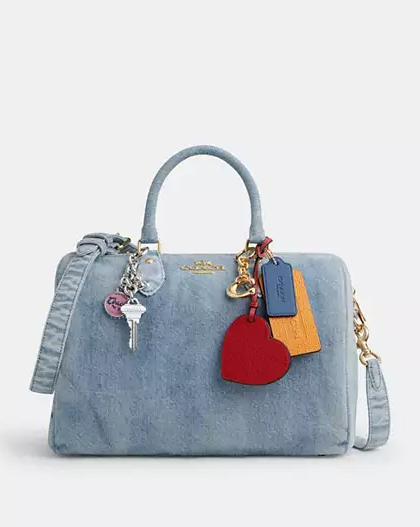 Large Denim Rowen Crossbody Bag