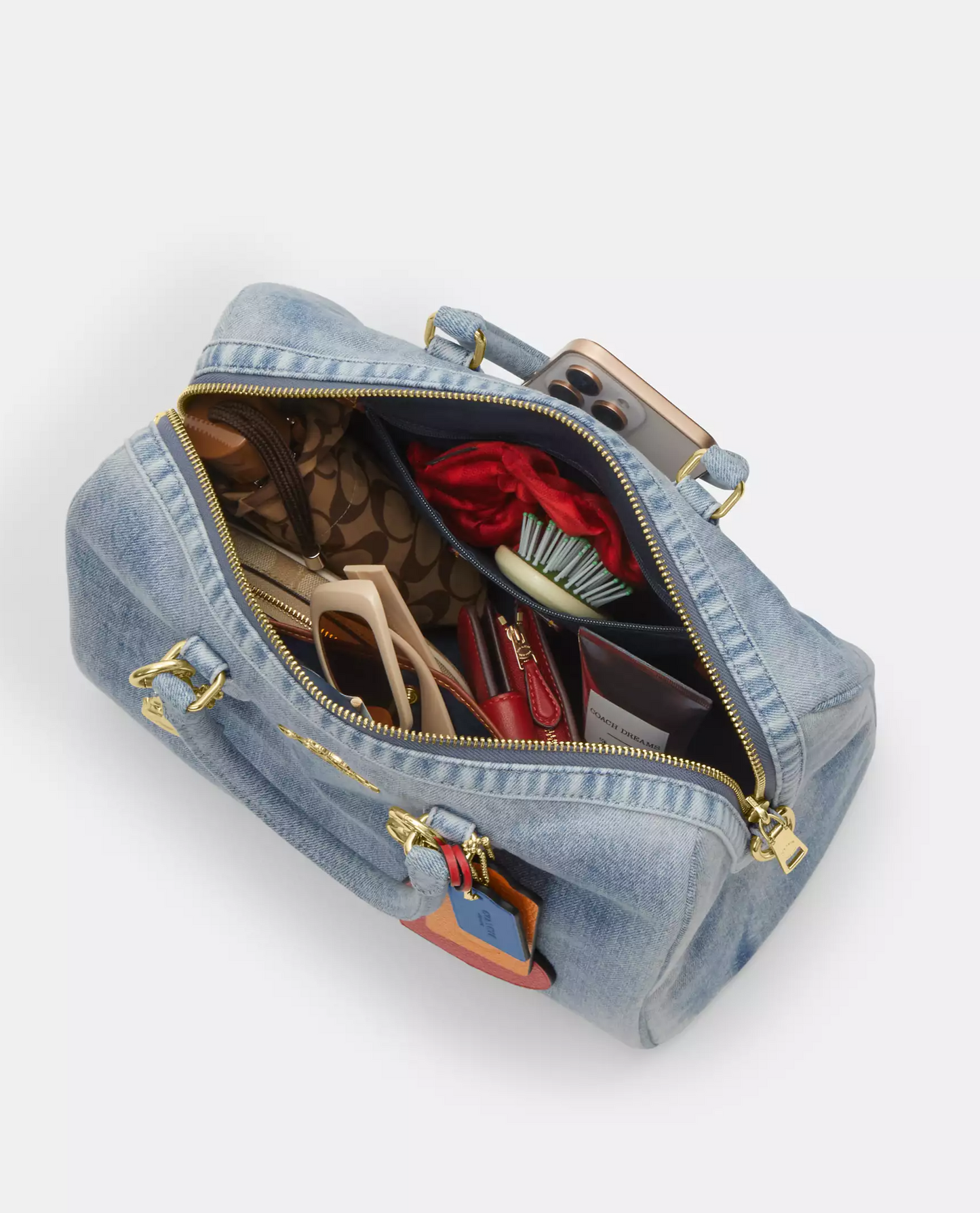 Large Denim Rowen Crossbody Bag
