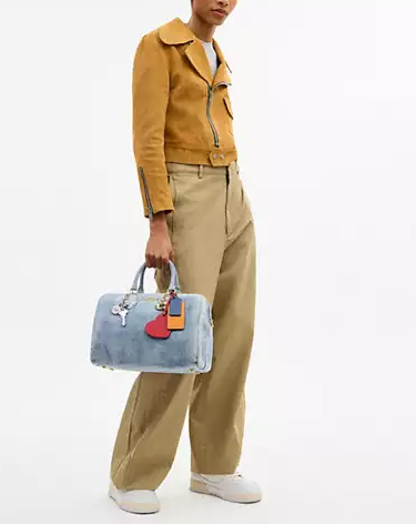 Large Denim Rowen Crossbody Bag
