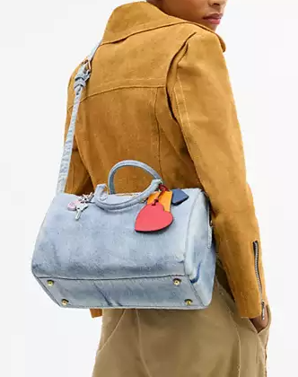 Large Denim Rowen Crossbody Bag