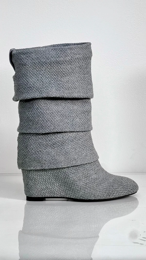 Knitted Layered Boots
