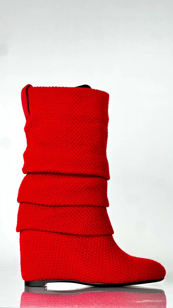 Knitted Layered Boots