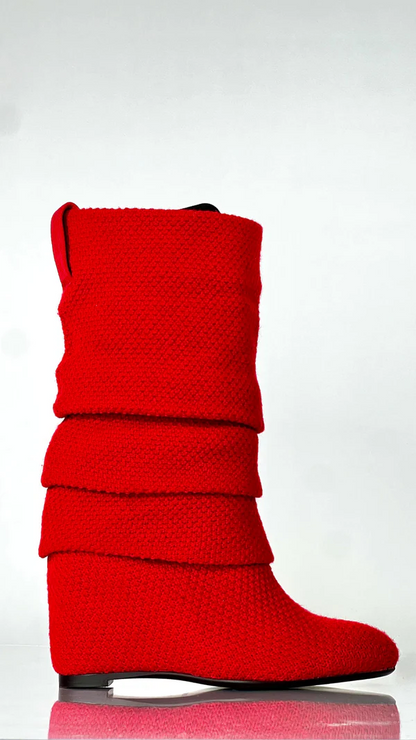 Knitted Layered Boots
