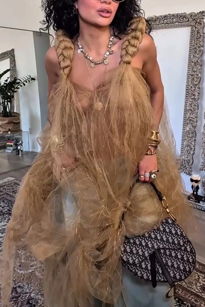 Sheer Tulle Dress