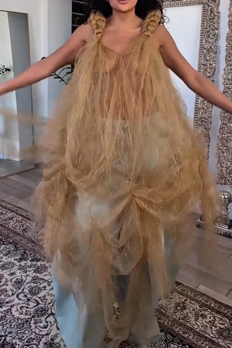 Sheer Tulle Dress