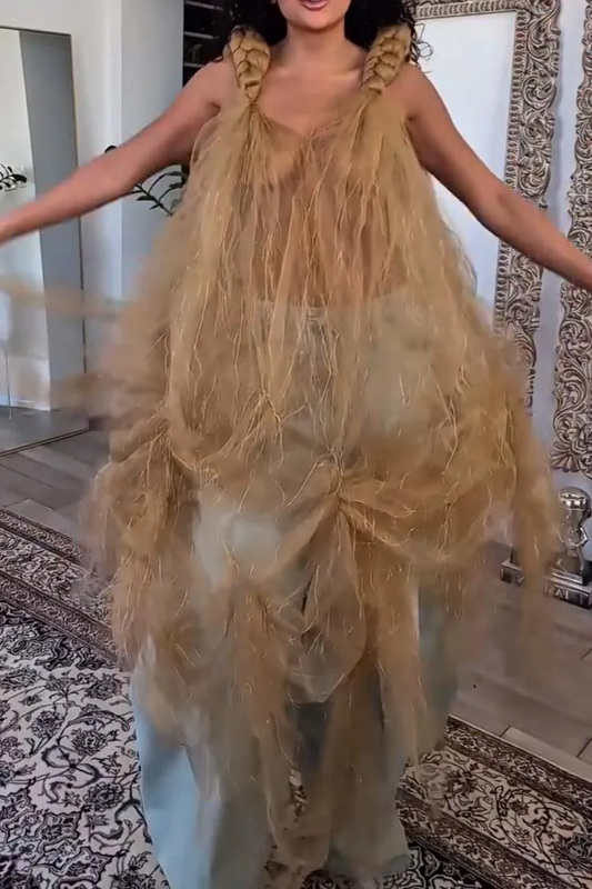 Sheer Tulle Dress