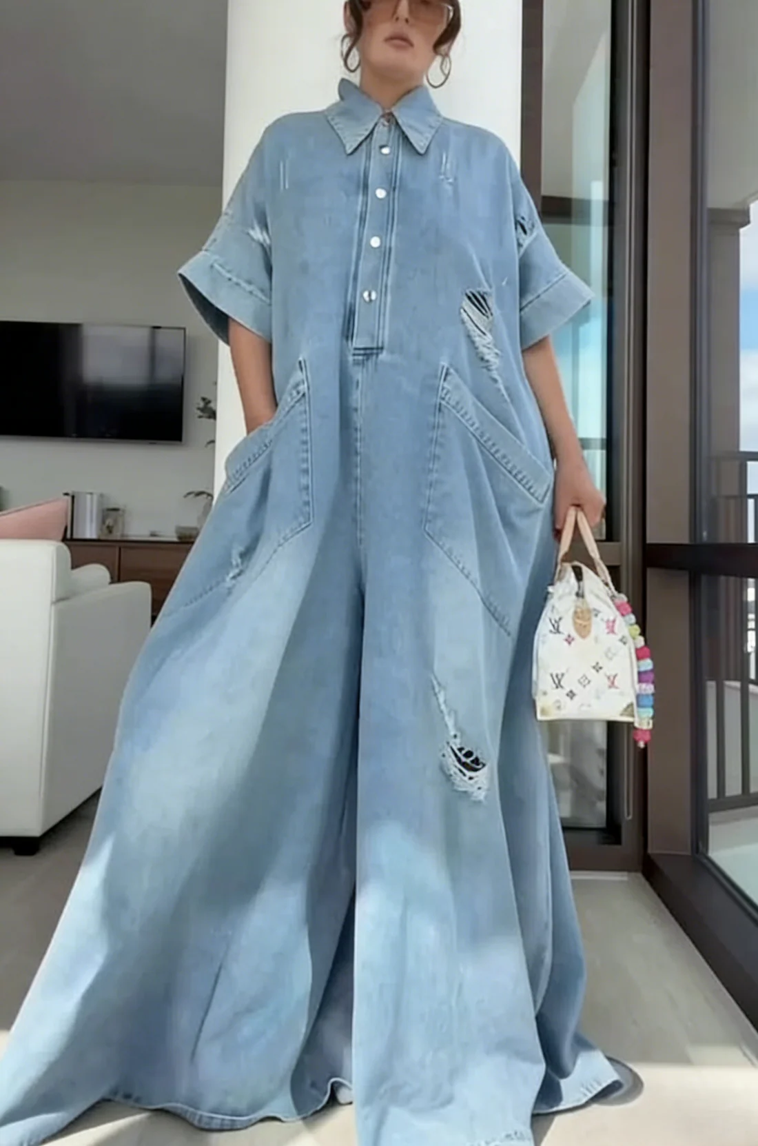 The Best Oversized Denim Jumpsuit