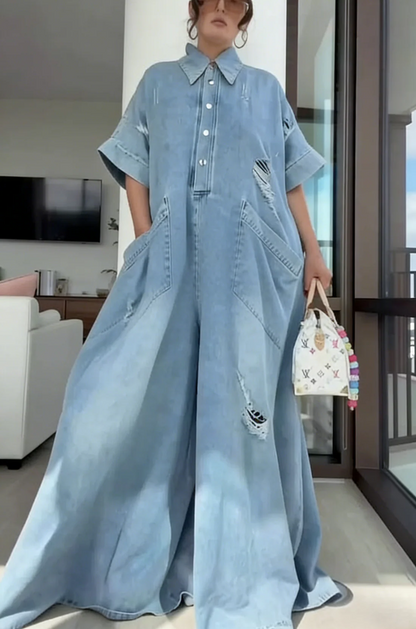 The Best Oversized Denim Jumpsuit