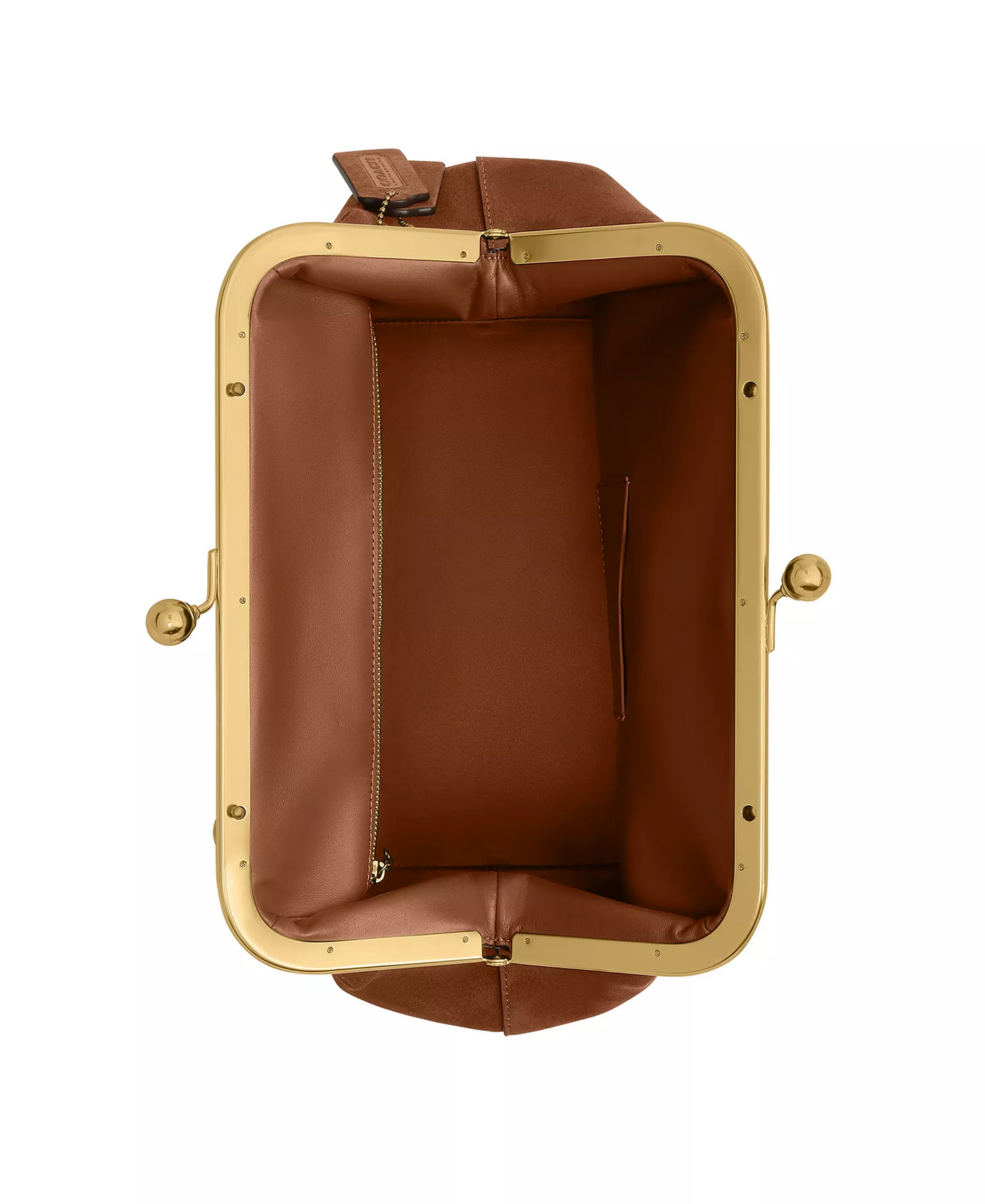 Suede Kisslock Medium Frame Bag