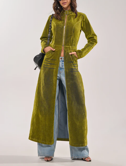 Velvet-Green Trench
