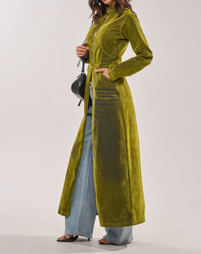Velvet-Green Trench