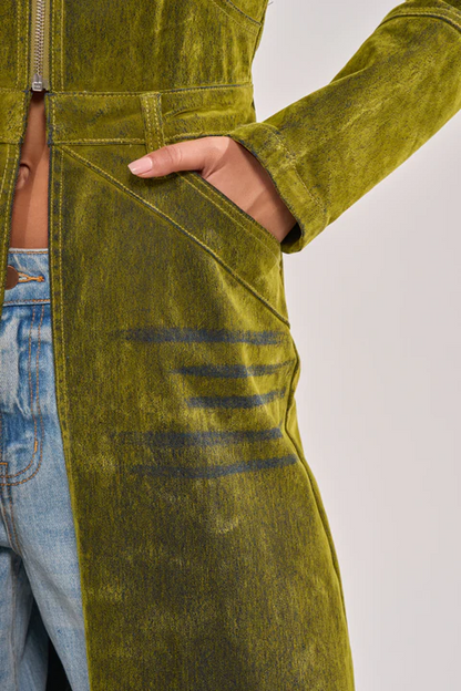 Velvet-Green Trench