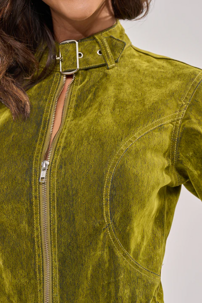 Velvet-Green Trench