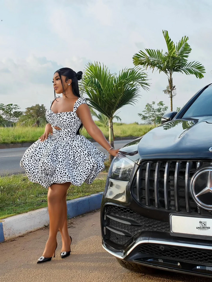 Printed Puffy Dress