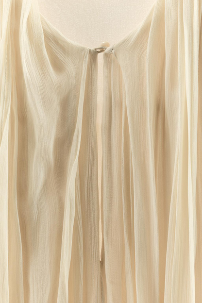 Pleated shoulder pad shirt