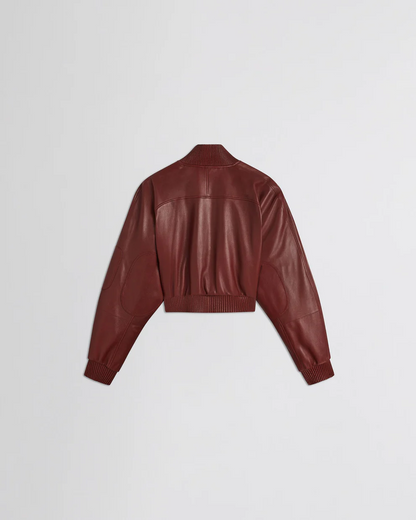 Bomber leather jacket