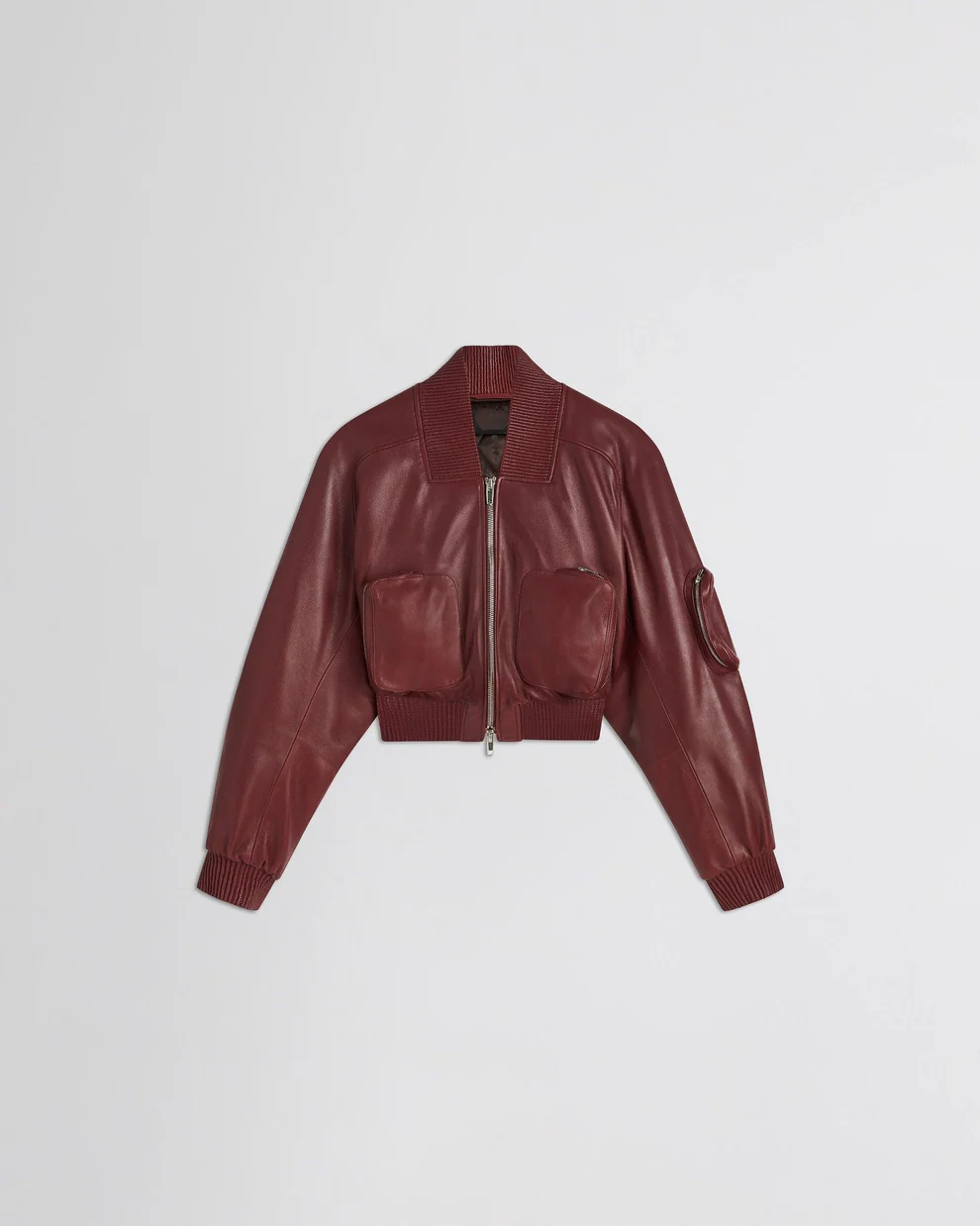 Bomber leather jacket