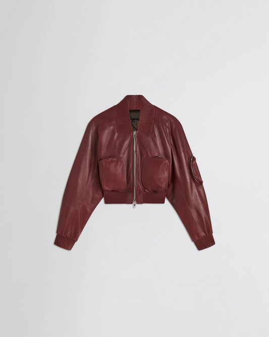 Bomber leather jacket
