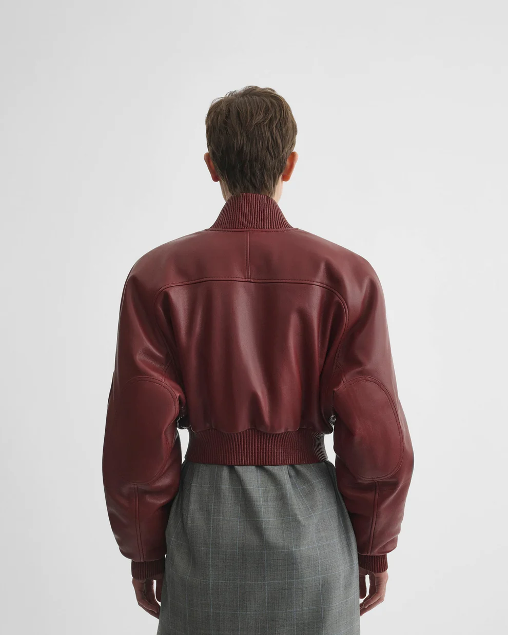 Bomber leather jacket