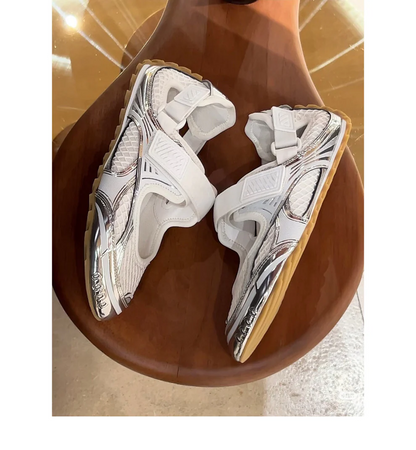 Velcro Mary Jane Women's Genuine Leather Breathable Casual Sports Shoes