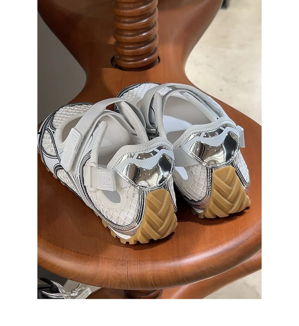 Velcro Mary Jane Women's Genuine Leather Breathable Casual Sports Shoes